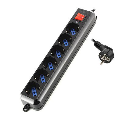 Ewent Ew3924 Base Múltiple 1,5 M 6 Salidas Ac Negro