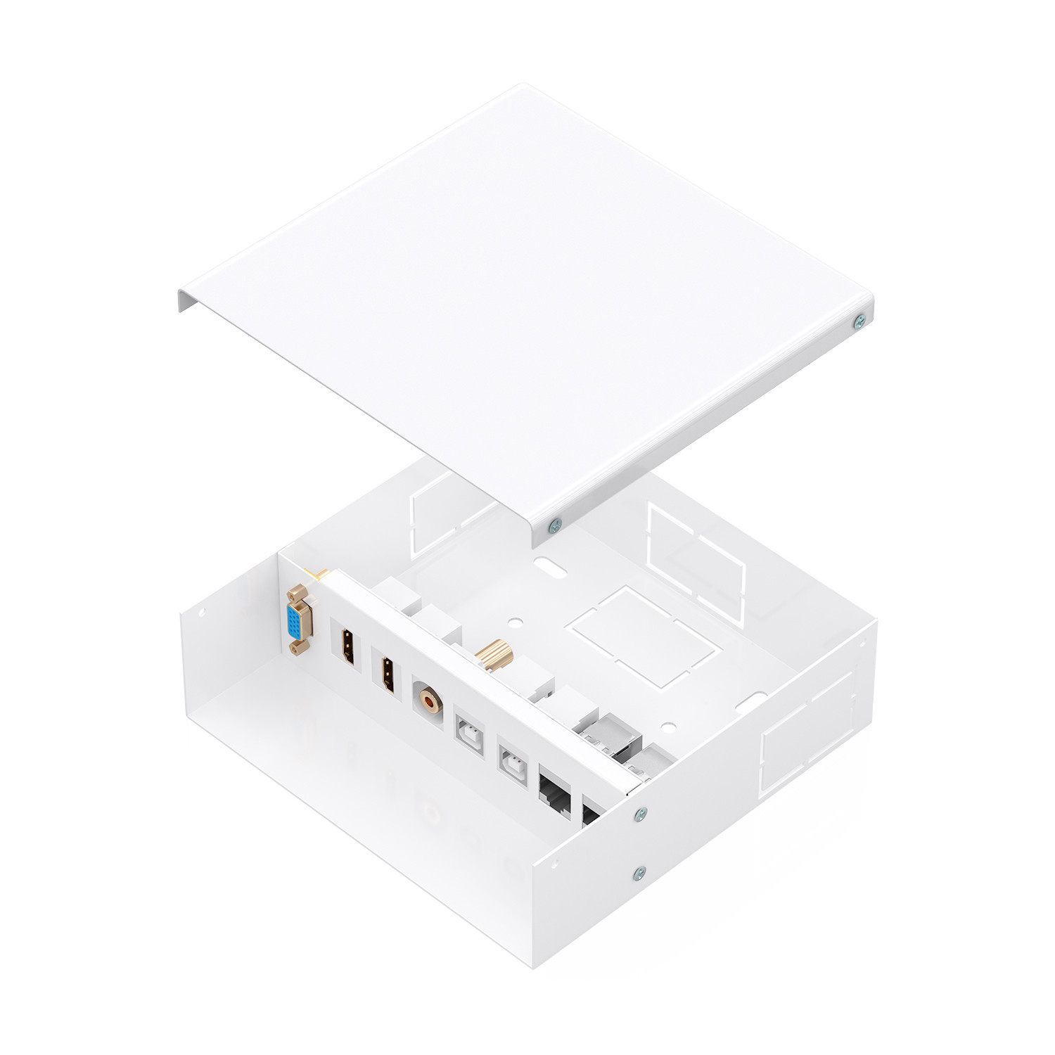 Caja De Conexiones Aisens A127-1031/ Vga - 2X Hdmi - Jack 3.5 - 2X Usb-B - 2X Rj45