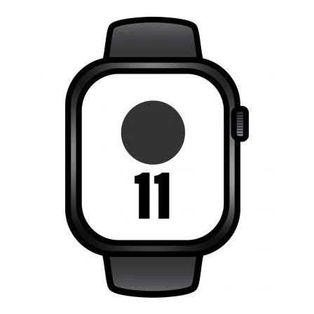 Apple Watch Series 11/ Gps/ 46Mm/ Negro Azabache/ Correa Deportiva Negra (M/L)
