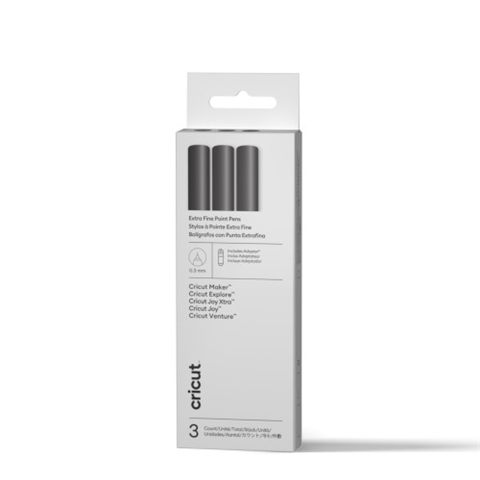 Cricut Set De Bolígrafos De Punta Extrafina , 0,3 Mm (3 Uds.) + Adaptador