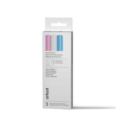 Cricut Bolígrafos De Gel Acrílico , 1,0 Mm (3 Uds.) + Adaptador