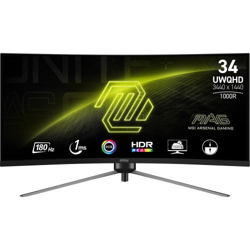 Msi Mag 345Cqr Pantalla Para Pc 86,4 Cm (34") 3440 X 1440 Pixeles Ultrawide Dual Quad Hd Negro