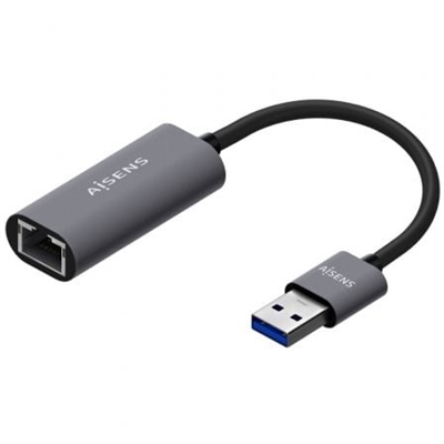 Aisens A106-0708 Aisens - Conversor Usb 3.0 A Ethernet Gigabit 10/100/1000 Mbps Gris 15Cm