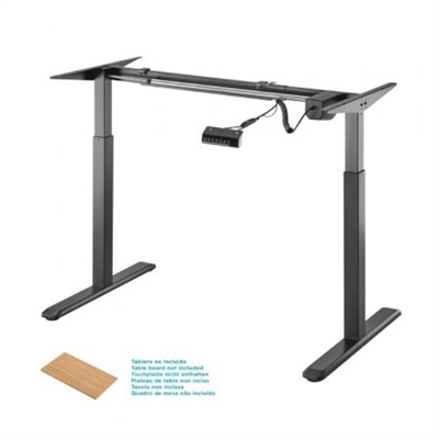 Aisens DF01B-079 Marco de escritorio motorizado, altura ajustable con panel de control para mesa. 80kg, negro.Tablero de mesa no incluidoFabricado con acero de alta resistencia y pintado con pintura electrostática para un acabado perfecto.Destacamos su sencillo sistema de ajuste de altura, muy cómodo para el uso diario. Se ajusta la altura de la mesa con el panel de control digital.El motor está protegido contra sobrecarga y sobre calentamientoContenido- 1 x Marco de escritorio motorizado (Tablero de mesa no incluido)- 1 x Kit de montaje (No incluye herramientas)- 1 x Manual de instrucciones multi idioma