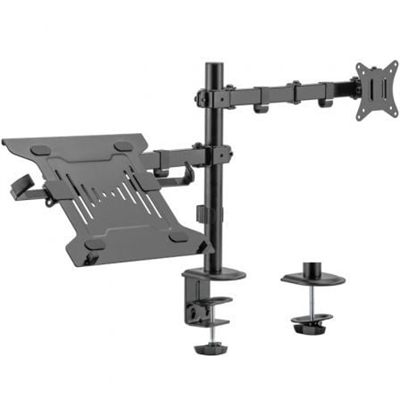 Aisens DTL32TSR-193 Aisens - Soporte De Mesa Giratorio E Inclinable Para Portatil Y Monitor/Tv 9Kg De 17-32 Negro