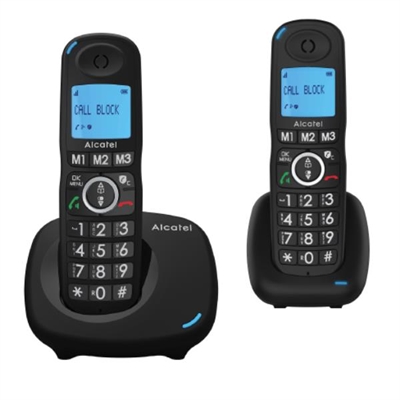 Alcatel ATL1422290 Dect Xl535 Duo Black Call Block - Inalámbrico: Sí; Manos Libres: Sí; Soporte Voip: No; Nº Terminales Incluidos: 2; Estándar Dect/Gap: Sí; Nº Terminales Conectables: 5