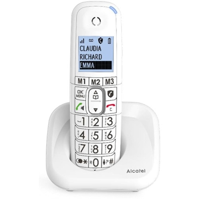 Alcatel ATL1423259 Dect Xl785 Blanco - Inalámbrico: Sí; Manos Libres: Sí; Soporte Voip: No; Nº Terminales Incluidos: 1; Estándar Dect/Gap: Sí; Nº Terminales Conectables: 4