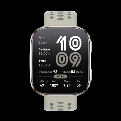 Amazfit W2435EU4N Amazfit Bip 6 Stone. Diagonal de la pantalla: 5 cm (1.97), Tecnología de visualización: AMOLED, Resolución de la pantalla: 390 x 450 Pixeles, Pantalla táctil. Capacidad de RAM: 64 MB, Memoria flash: 512 GB. GPS (satélite). Capacidad de batería: 340 mAh. Peso: 27,9 g. Material de la banda: Silicona, Color de banda: Gris. Sistema operativo instalado: Amazfit OS
