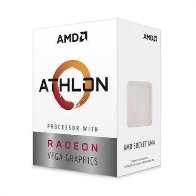Amd YD220GC6FBBOX AMD Athlon 220GE. Familia de procesador: AMD Athlon, Frecuencia del procesador: 3,4 GHz, Socket de procesador: Zócalo AM4. Canales de memoria: Dual-channel, Tipos de memoria que admite el procesador: DDR4-SDRAM, Velocidad de reloj de memoria que admite el procesador: 2133,2400,2667 MHz. Modelo de adaptador gráfico incorporado: AMD Radeon Vega 3, Frecuencia base de gráficos incorporada: 1000 MHz. Potencia de diseño térmico (TDP): 35 W