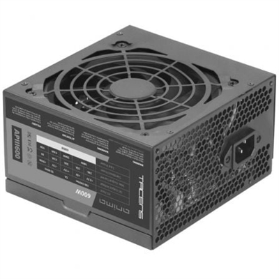 Anima APIII600 FUENTE DE ALIMENTACIÓN PC ATX 600W APIII600. La fuente de alimentación ATX APIII600 de Tacens Anima alcanza un nivel de eficiencia Bronze del 85% gracias a la última tecnología de fabricación SMD y su fabricación de alta calidad y seguridad.Características:  -EFICIENCIA 85% NIVEL BRONZE. TECNOLOGÍA SMD. La APIII600 alcanza un nivel de eficiencia Bronze del 85% gracias a la última tecnología de fabricación SMD con componentes de alta calidad y fiabilidad, su tecnología de rail único de 12V y su placa PCB de doble capa de fibra de carbono.  -SEGURIDAD TOTAL. CALIDAD EUROPEA. Máxima protección eléctrica gracias a sus completos sistemas de protección electrónicos OPP/OVP/UVP/SCP. Diseñada y desarrollada en Europa, la fuente APIII600 ha sido fabricada conforme a las directivas y normas exigidas por la Unión Europea garantizando un perfecto funcionamiento.  -SILENCIO TOTAL. Gracias a su ventilador ultra-silencioso Tacens de 120mm con sistema antivibraciones y su rejilla sin restricción de flujo de aire contarás con un funcionamiento inaudible de 14dB.  -CABLES Y CARCASA FULL BLACK. La APIII600 está fabricada con un acabado completamente en negro con unos cables largos, negros y planos de alta calidad diseñados para ofrecer la máxima compatibilidad y una cómoda instalación: 1×24pin, 1x12V 4+4pin, 3xSATA, 2xPATA *Esta fuente de alimentación no incluye conector PCIe para tarjetas gráficas. Verifica si tu tarjeta gráfica lo necesita.  -EMPAQUETADO CON ALTA PROTECCION EPE. Para asegurar que la fuente APIII600 llegue en perfectas condiciones está totalmente protegida por un empaquetado especial con sistema de absorción total de golpes.Especificaciones APIII600  Puertos e Interfaces   -Corriente máxima de entrada: 5A   -Voltaje de entrada: 200-240V 50/60Hz   -Voltaje/Corriente de salida: +3.3V - 24A / +5V - 25A / +12V - 33A / -12V - 0.8A / +5VSB - 3A   -Correccion del factor de potencia tipo PFC: Pasivo   -Conectores: 1x ATX MB 24 PIN / 1x EPS +12V 4+4 PIN / 3x SATA / 2x Molex 4 PIN Peso y dimensiones   -Ancho: 145 mm   -Profundidad: 150 mm   -Altura: 85 mm   -Peso: 850 g Enfriamiento   -Número de ventiladores: 1   -Diámetro de ventilador: 12 cm Diseño   -Color del producto: Negro   -Cableado: Cables planos extra largos   -Extras: Proceso de fabricación SMD Desempeño   -Utilizar con: PC   -Factor de forma de fuente de alimentación (PSU): ATX   -Potencia: 600W   -Nivel de ruido: 14dB   -Certificaciones: ATX12V, Haswell Ready, CE, ROHS   -Protecciones: OPP, OVP, UVP, SCP