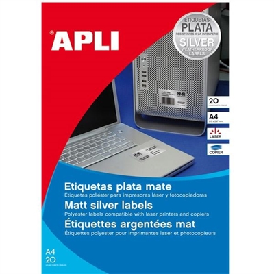 Apli 10066 Etiquetas Autoadhesivas Color Blanco De Cantos Romos Tama?O 457 X 212 Mm Con Adhesivo Permanente. Pack Con 20 Hojas (960 Etiquetas Autoadhesivas). Resistentes A La Intemperie. Las Etiquetas Ideales Para Destacar De Forma Elegante Tus Envios O Paquetes Y Son Muy Utilizadas Para Incluir Informacion En Dispositivos Tecnologicos. Aptas Para Impresion Laser O Fotocopiadoras.