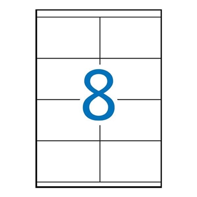 Apli 1292 Etiquetas Autoadhesivas Color Blanco De Cantos Rectos Tama?O 105 X 70 Mm Con Adhesivo Permanente. Pack Con 100 Hojas (800 Etiquetas Autoadhesivas). Perfectas Para Identificar Envios De Correspondencia Objetos Paqueteria O Para Clasificar. Excelente Calidad De Impresion En Impresoras Inkjet Laser O Fotocopiadoras.