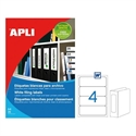 Apli 1233 - Etiqueta Adhesiva Apli 1233 Tama O 190X61 Mm Para Fotocopiadora Laser Ink-Jet Caja 25 Hoja