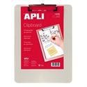 Apli 13782 - Portapapeles De Aluminio Color Plata De Medidas 23 X 32 Cm. Apto Para Papeles De Tama?O A4