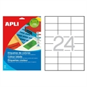 Apli 1592 - Etiquetas Autoadhesivas Color Azul De Cantos Rectos Tama?O 70 X 37 Mm Con Adhesivo Permane