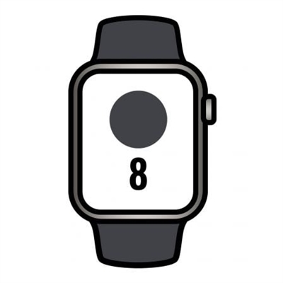 Apple MNJJ3TY/A Apple Watch Series 8 Gps + Cellular 41Mm Graphite Stainless Steel Case With Midnight Sport Band - Regular - Tamaño Pantalla: 1,9 ''; Correa Desmontable: Sí; Duración De La Batería: 36 H