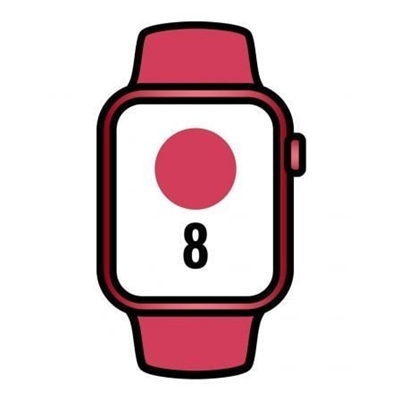 Apple MNKA3TY/A Apple Watch Series 8 Gps + Cellular 45Mm (Product)Red Aluminium Case With (Product)Red Sport Band - Regular - Tamaño Pantalla: 1,9 ''; Correa Desmontable: Sí; Duración De La Batería: 36 H