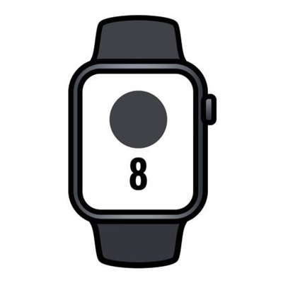 Apple MNP53TY/A Apple Watch Series 8 (GPS) - 41 mm - aluminio de medianoche - reloj inteligente con pulsera deportiva - fluoroelastómero - medianoche - tamaño de la banda: Regular - 32 GB - Wi-Fi, Bluetooth - 32 g