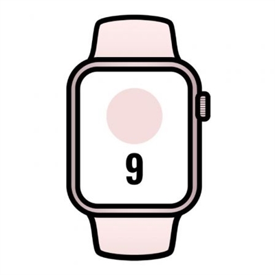 Apple MR9G3QL/A Apple Watch Series 9 Gps 45Mm Pink Aluminium Case With Light Pink Sport Band - S/M - Tamaño Pantalla: 1,8 ''; Correa Desmontable: Sí; Duración De La Batería: 18 H