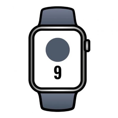 Apple MRHW3QL/A Apple Watch Series 9 Gps + Cellular 41Mm Silver Aluminium Case With Storm Blue Sport Band - M/L - Tamaño Pantalla: 1,6 ''; Correa Desmontable: Sí; Duración De La Batería: 18 H