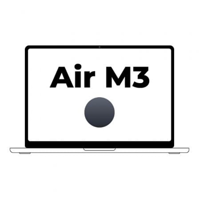 Apple MRXV3Y/A Apple MacBook Air 13 M3,8CPU,8GPU, 8GB, 256GB SSD - Midnight