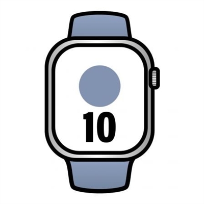 Apple MWWL3QL/A Apple Watch Series 10 Gps 46Mm Silver Aluminium Case With Denim Sport Band - S/M - Tamaño Pantalla: 1,81 ''; Correa Desmontable: Sí; Duración De La Batería: 18 H