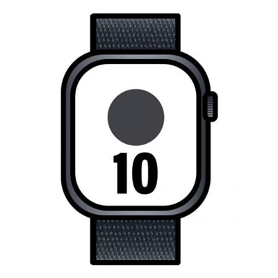 Apple MWY53QL/A Apple Watch Series 10 Gps + Cellular 46Mm Jet Black Aluminium Case With Ink Sport Loop - Tamaño Pantalla: 1,81 ''; Correa Desmontable: Sí; Duración De La Batería: 18 H