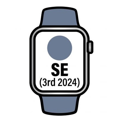 Apple MXER3QL/A Apple Watch Se Gps 44Mm Silver Aluminium Case With Denim Sport Band - M/L - Tamaño Pantalla: 1,78 ''; Correa Desmontable: Sí; Duración De La Batería: 18 H