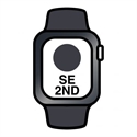 Apple MNJT3TY/A - Apple Watch SE (GPS) - 2ª generación - 40 mm - aluminio de medianoche - reloj inteligente 