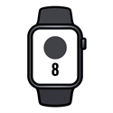 Apple MNP13TY/A - Apple Watch Series 8 Gps 45Mm Midnight Aluminium Case With Midnight Sport Band - Regular -