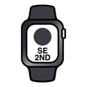 Apple MNPY3TY/A - Apple Watch SE (GPS + Cellular) - 2ª generación - 44 mm - aluminio de medianoche - reloj i