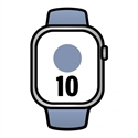 Apple MWWL3QL/A - Apple Watch Series 10 Gps 46Mm Silver Aluminium Case With Denim Sport Band - S/M - Tamaño 