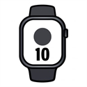 Apple MWY43QL/A - Apple Apple Watch Series 10 GPS + Cellular 46mm Jet Black Aluminium Case with Black Sport 