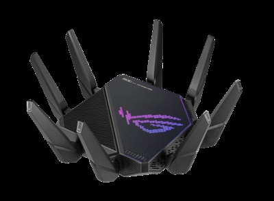 Asustek 90IG0720-MU2A00 ASUS 90IG0720-MU2A00. Tipo de conexión WAN: RJ-45. Banda Wi-Fi: Tribanda (2,4 GHz/5 GHz/5 GHz), Estándar Wi-Fi: Wi-Fi 6 (802.11ax), Tasa de transferencia de datos WLAN (máx.): 4804 Mbit/s. Tipo de interfaz Ethernet LAN: Gigabit Ethernet, Estándares de red: IEEE 802.11a,IEEE 802.11ac,IEEE 802.11ax,IEEE 802.11b,IEEE 802.11g,IEEE 802.11n. Algoritmos de seguridad soportados: 64-bit WEP,128-bit WEP,WPA-Enterprise,WPA-PSK,WPA2-Enterprise,WPA2-PSK,WPS. Tipo de producto: Router de sobremesa, Color del producto: Negro, Indicadores LED: LAN, Poder, USB, WAN, WLAN, WPS