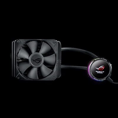 Asustek 90RC0010-M0UAY0 ASUS ROG RYUO 120. Tipo: Sistema de refrigeración líquida todo en uno, Diámetro de ventilador: 12 cm. Color del producto: Negro