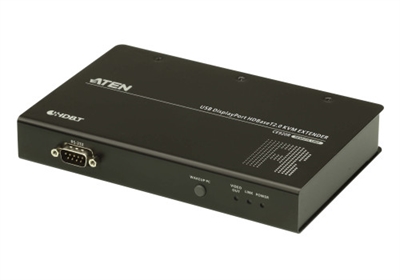 Aten CE920R-ATA-G El extensor de KVM USB DisplayPort HDBaseT™ 2.0 ATEN CE920 integra las tecnologías HDBaseT™ 2.0 más modernas para ofrecer señales de vídeo 4K, audio estéreo, USB, Ethernet y RS-232 a una distancia de hasta 100 metros a través de un solo cable Cat 6/2L-2910 Cat 6. HDBaseT™ 2.0 garantiza la máxima fiabilidad de transmisión del mercado y hace posible la capacidad de largo alcance que lleva las señales Full HD 1080P a distancias de hasta 150 metros. Con una sencilla instalación con un solo cable que admite varias señales, el CE920 resulta ideal para aplicaciones en las que se necesita práctico acceso remoto, como centros de control de transporte, instalaciones médicas, almacenes industriales y estaciones de trabajo ampliadas.