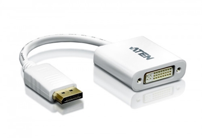 Aten VC965-AT Aten DisplayPort/DVI Adapter. Conector 1: DisplayPort Male, Conector 2: DVI-I Female, Género del conector 1: Macho. Peso: 40 g, Ancho: 45 mm, Profundidad: 180 mm