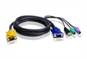 Aten 2L-5303UP - Aten Cable KVM PS/2-USB de 3 m. Longitud de cable: 3 m, Tipo de puerto de teclado: PS/2, T