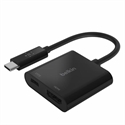 Belkin AVC002BTBK - Belkin USB-C to HDMI + Charge Adapter - Adaptador de vídeo - USB-C macho a HDMI, USB-C (so