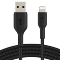 Belkin CAA002BT1MBK - Braided A-Ltg 1M Blk - Tipología: Cable Conexión; Tipología Conector A: Usb-A; Formato Con