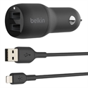 Belkin CCD001BT1MBK - Dual Car Charger 1M A-Ltg 24W Blk - Tipología Específica: Cargador De Baterï¿Œa Para El Co