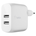 Belkin WCB002VFWH - Dual Usb-A Charger 12W X2 Wht - Tipología Específica: Cargador; Material: Plástico; Color 