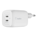 Belkin WCH013VFWH - 65W Pd Pps Dual Usb-C Gan Charger - Tipología Específica: Cargador; Material: Plástico; Co