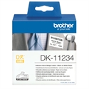 Brother DK11234 - Etiquetas Precortadas De Identificación De Visitantes Para Ropa (Papel Térmico). 260 Tique
