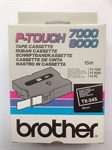 Brother TX345 - Brother Cinta Laminada Negro/Blanco 18Mm