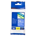 Brother TZE555 - Longitud 8 Metros Brother Cinta Laminada Azul/Blanco 24 Mm