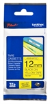 Brother TZE631 - Brother Cinta Laminada Amarillo/Negro 12Mm