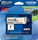 Brother TZe251CIV - Longitud 8 M Brother Cinta Laminada Blanco/Negro 24Mm (Sin Blister)