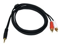 C2g 80133 C2G Value Series Y-Cable - Adaptador de audio - miniconector estéreo macho a RCA macho - blindado - negro