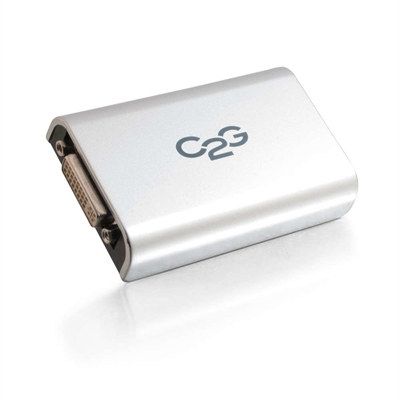 C2g 81636 C2G USB 2.0 to DVI Adapter - Adaptador de vídeo externo - USB 2.0 - DVI - gris